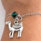 Camel silver pendant bangle bracelet Animal charm,Christmas gift, Animal Lover