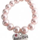 New Born Baby Jewelry Baby Girl Charm Soft Pink Pearl Bracelet