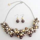 Chunky Necklace In Multi Colors Prom Graduation Jewelry Beautiful Gorgeous Set