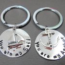 Best Friend Keychain,couples gift,Bff Jewelry,Mother and Child,Sisters Keychain
