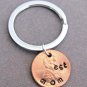 Mom est Lucky Penny Keychain,Gift for Mother, Mimi gift, Grandpa gift, Nana gift