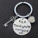 Thank you for marrying us KeyChain,gift for wedding officiant for friend priest
