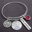 Don't Let Anyone Dull Your Sparkle Bangle Bracelet,Stay Positive Bangle Jewelry