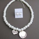 Flower Girl Name Necklace,Child Name Necklace,Personalized Wedding Jewelry Set