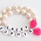 Girl and Doll Jewelry,Me & My Doll Name bracelet set,American Girl Bracelet