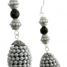 Kashmiri Oval Handmade Beaded Christmas Party Silver Jewelry Earrings
