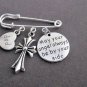 May your Angle always be by your side Kilt Pin,Cross Brooch Memorial Remembrance
