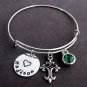 Personalized Cross Bangle Bracelet, Confirmation Gift,Communion Gift Jewelry