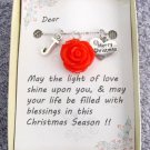 Christmas Gift Necklace Jewelry Gift Card Necklace Happy Holidays Gift Christmas
