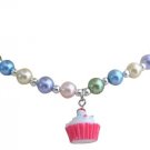 Cupcake Necklace Pastel Pearls Jewelry Necklace Cute Gift