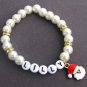 Personalized Christmas Santa Bracelet,Name Bracelet,Santa Charm Bracelet