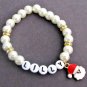 Personalized Christmas Santa Bracelet,Name Bracelet,Santa Charm Bracelet