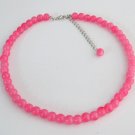 Coral Pink Pearls Necklace,Coral Pink Wedding jewelry,Bridesmaid gift Necklace