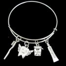 Dentist Bangle Bracelet, Dental Expandable Bangle Bracelet, Dental Charms Bangle
