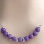 Purple Pearl Necklace,Purple Wedding Necklace,7 Pearl Floating Necklace,Spring J