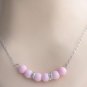 Purple Pearl Necklace,Purple Wedding Necklace,7 Pearl Floating Necklace,Spring J