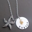 Starfish Necklace,Starfish Charm Necklace,Summer Wedding Beach Necklace Jewelry