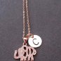 Silver Elephant Necklace, Baby Elephant Charm Necklace, Dainty Layering Necklace