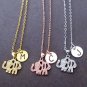 Silver Elephant Necklace, Baby Elephant Charm Necklace, Dainty Layering Necklace