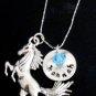 Horse Personalized Necklace add your Name & Birthstone Jewelry