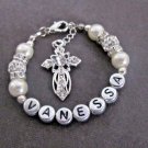 Baptism Bracelet Cross Bracelet,Christening Baby Gift First Communion Bracelet