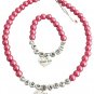 Personalized Flower Girl Necklace Bracelet Flower Girl Child Pearl Name Jewelry