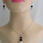 Bridal Rhinestone Pearl Necklace Earrings Set Maid of Honor Bridesmaid Gift