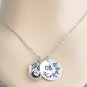 Baseball Necklace with hand stamped Name and number,team sport Custom Necklace