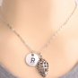 Hockey Mask goalie necklace ice hockey helmet initial monogram sports necklace