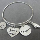 Teach Love Inspire Bracelet,Teacher Appreciation Gift,End of the year gift ideas