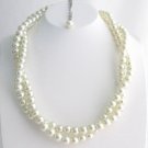 Twisted Pearl Double Strand Necklace Bridesmaid, Flower Girl, Bridal Necklace
