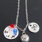 Personalized Soccer Necklace,Soccer Coach Gift,Soccer Charm Necklace