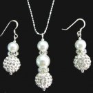 Ivory Bridesmaid Jewelry Set,Bridal Rhinestone wedding gift set Woman jewelry