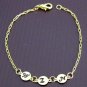 Gold Three Initial Bracelet Gold Initial jewelry,3 Monogram Charm,Mother's Gift