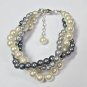 Three strand twisted Pearl bracelet,Wedding gift,Bridesmaid gift,Bridal Bracelet