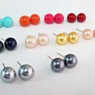 Hypoallergenic Wedding Stud Earrings, 8 mm Pearl Stud Earrings, Bridesmaid Gift