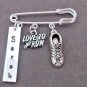 Love to Run Kilt Pin,Marathon Safety Pin,Runner gift,Personalized Runners Brooch