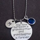 Personalized Grandmother Necklace, Grandmother and Granddaughter Gift Necklace