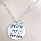 You are my person necklace Best Friend Gift Personalized Initial Grey's Anatomy