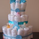 3-Tier Un-Iced Diaper Cake