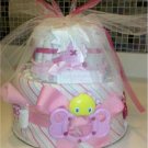 2-Tier Iced Girl Diaper Cake