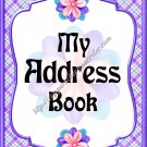 Address Book 4" X 6" Size ~  My Purple Address Book ~ Canadian