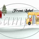 Winter (Christmas) School Bus ~ Pint Glass Jar Set
