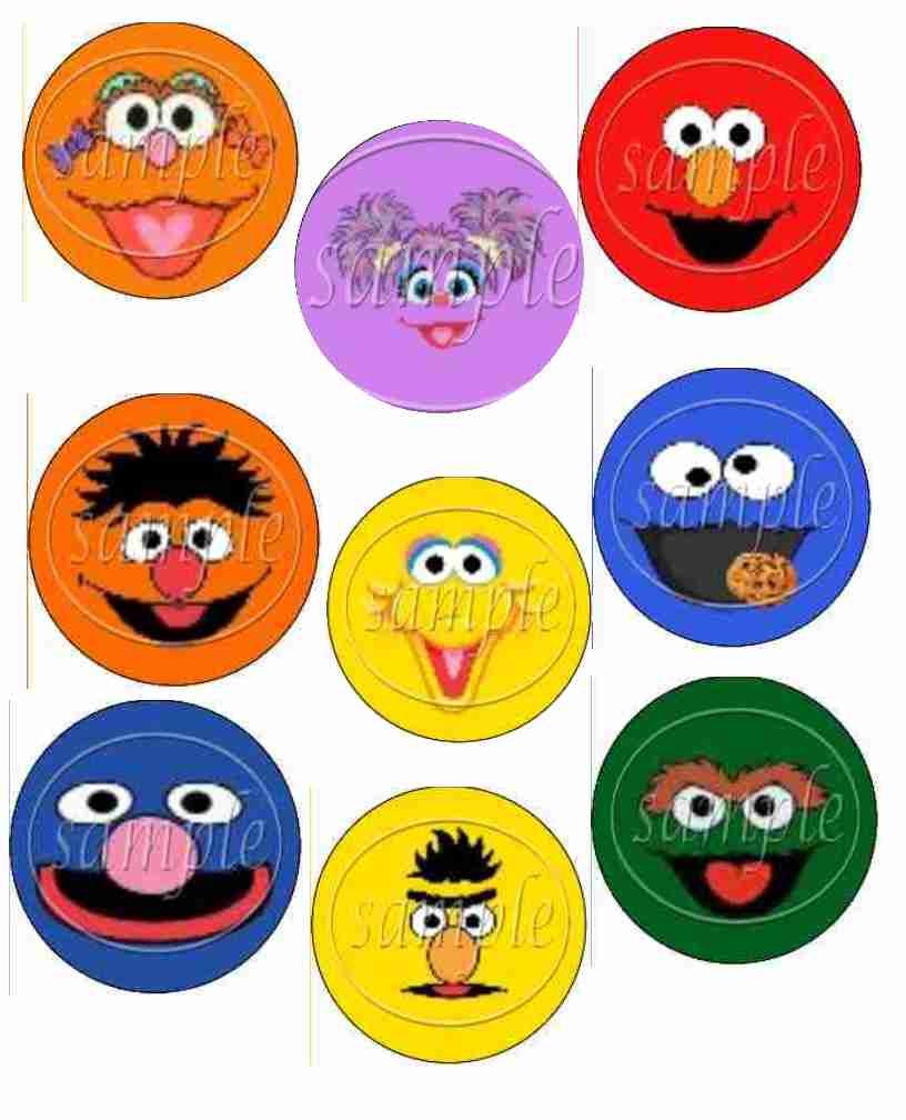 Variety of All Sesame Street Inspired ~ Cupcake Toppers ~ Set of 1 Dozen