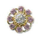 Swarovski Filigree 60870 Gold Plated Light Amethyst/Crystal