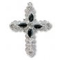 Swarovski Filigree 62016 Cross RP Crystal/Jet/Crystal