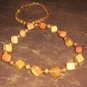 Hand Carved Wooden, Beaded Necklace, Jewelry, Chain