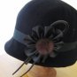 Cloche hat sewing pattern medium size - black cloche