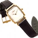 Titan 18k gold with leather straps embedded with 'Tanishq Certified Brilliant Cut Diamonds'.