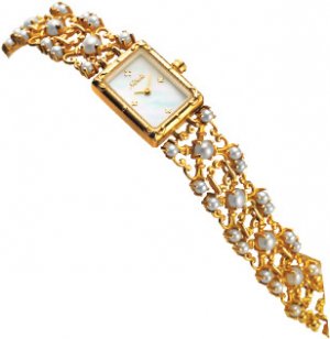 Titan 18 Carat Solid gold bracelets with pearls